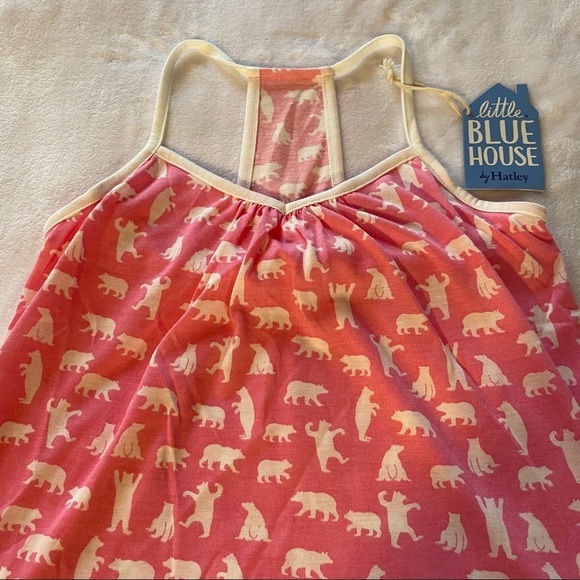 LBH by Hatley Tween Fuchsia Bears Tank Top Pink Size 12 - Picture 7 of 14